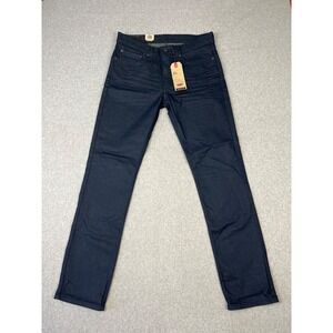 Levis 511 Jeans Mens 34x34 Black Indigo Slim Fit Straight Leg Stretch Dark Wash